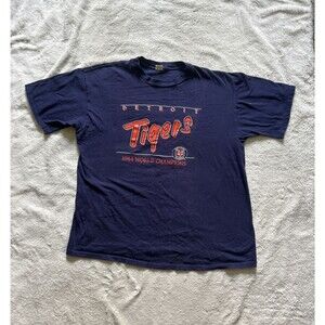Detroit Tigers Vintage 1984 World Series Champions T-Shirt Medium/Large 80's